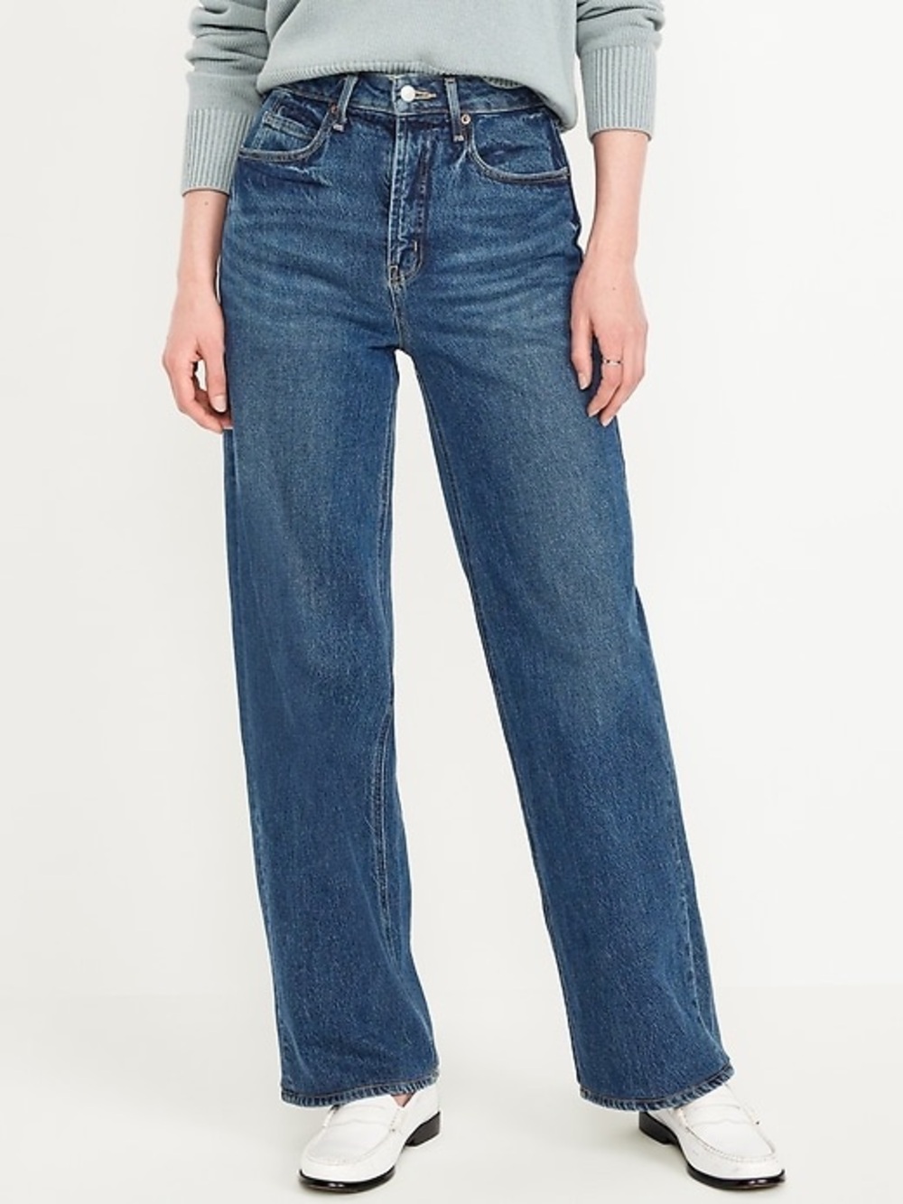 Old‎ Navy Sky-Hi Wide Leg Jeans capsule staple casual 4